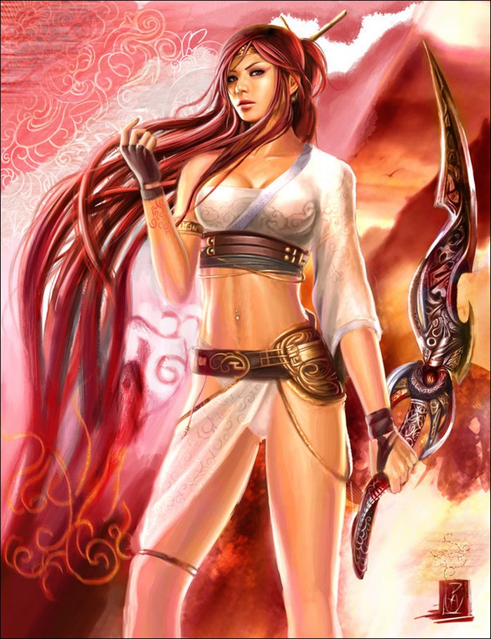 Awesome drawings of female warriors!