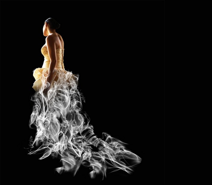 Liquid and smoky dresses