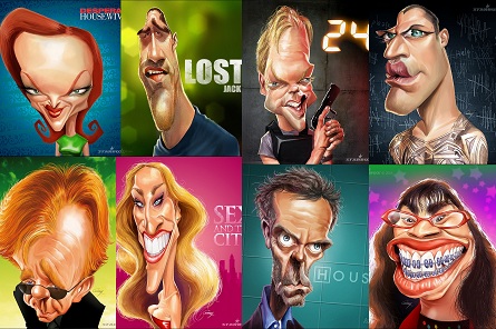 Hilarious caricatures of our fovorite tv series characters